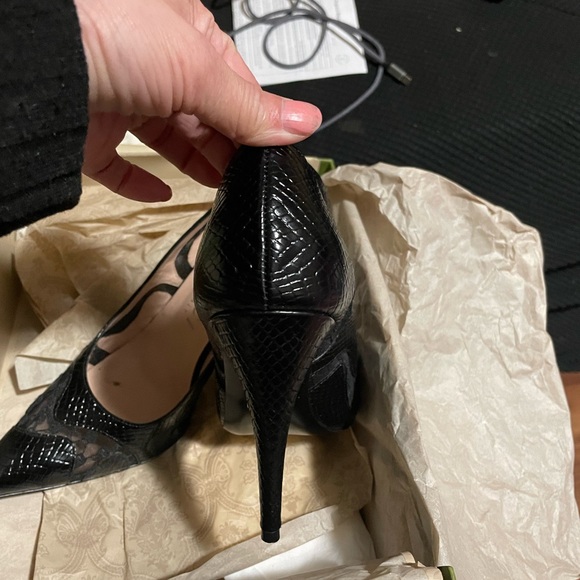 Original Gucci Python print leather pumps - Picture 3 of 3